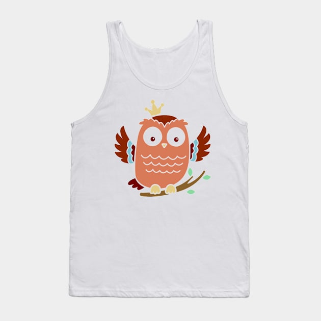 Cute Owl Tank Top by koolteas